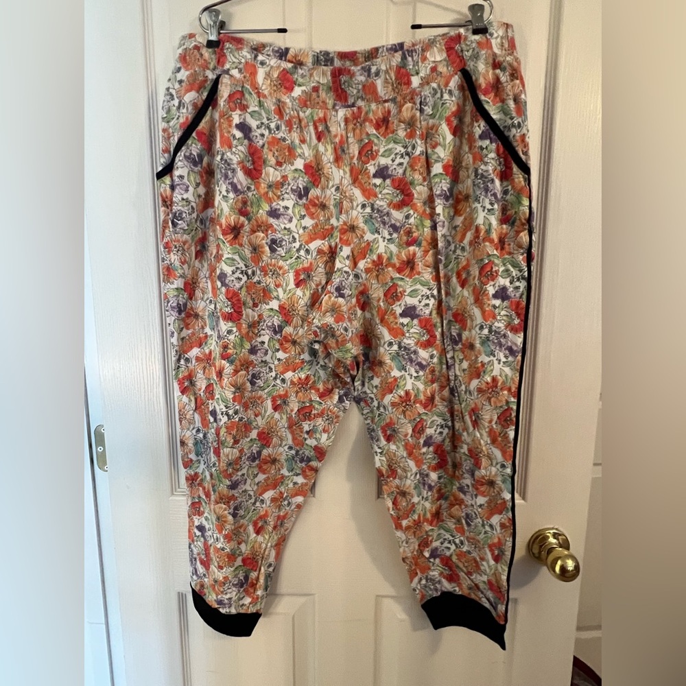 Cacique Orange and Purple Pajama Bottoms with Relaxed Fit